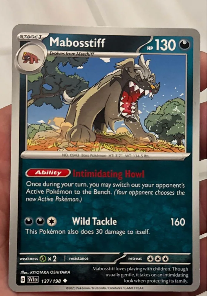 Mabosstiff 2023 Pokemon Scarlet & Violet