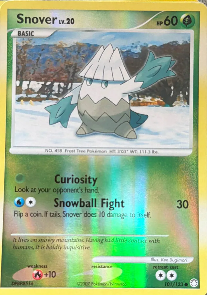 Snover 2007 Pokemon Diamond & Pearl Mysterious Treasures
