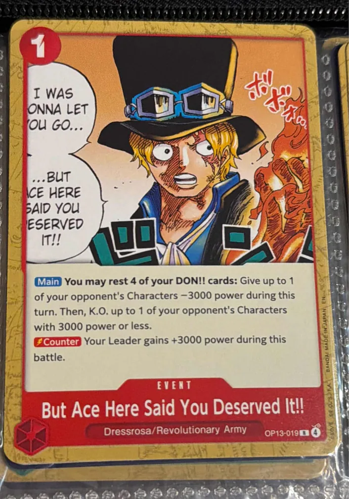 But Ace Here Said You Deserved It!! · Dressrosa · #OP13-019